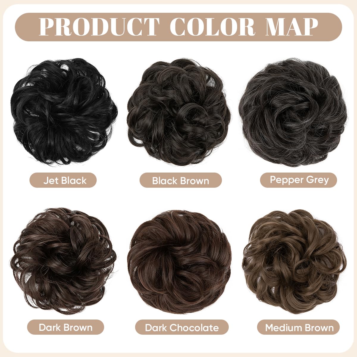 Sarla messy bun worn as ponytail updo: fast styling option.