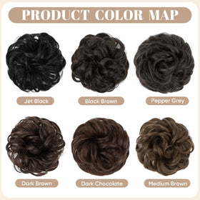 Sarla messy bun worn as ponytail updo: fast styling option.