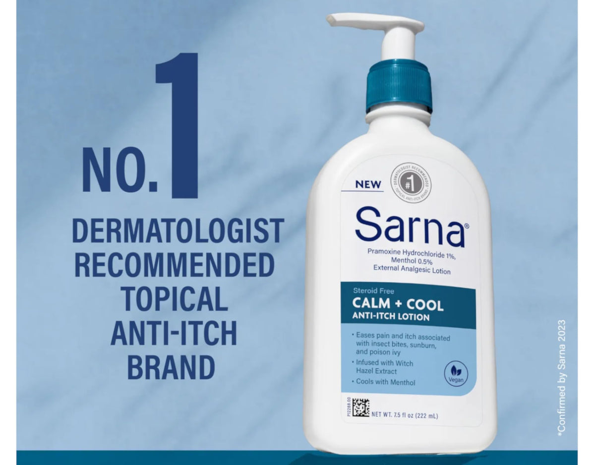 Sarna Calm + Cool being applied to skin demonstrates cooling sensation