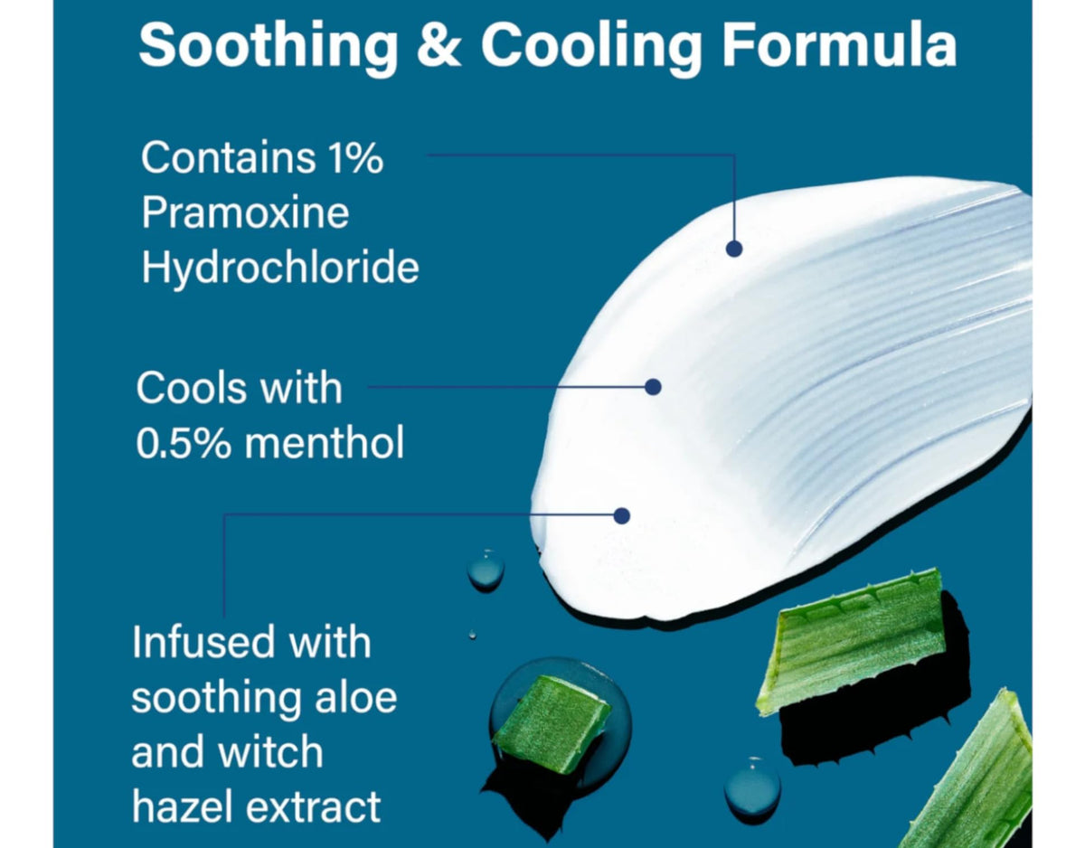 Sarna Calm + Cool formula with Aloe and Witch Hazel emphasizes gentle care