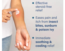 Sarna Calm + Cool product shot underscores steroid-free relief option