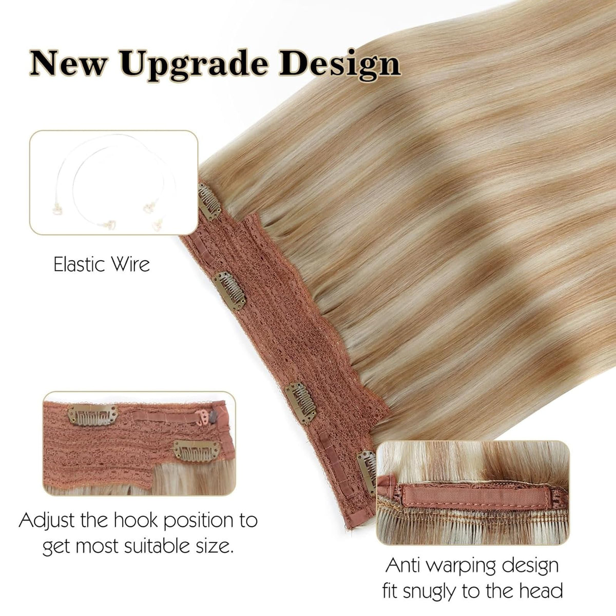 Sassina Adjustable Wire System fits most head shapes for comfort.