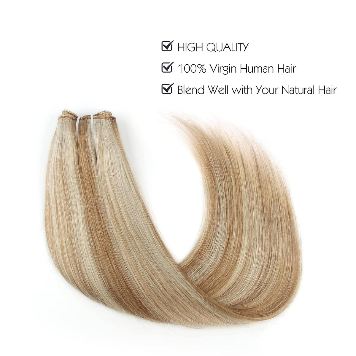Sassina Color-Matched extensions blend balayage and highlights with your shade.