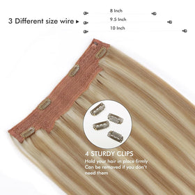 Sassina Detachable Clips secure extensions during daily activities.