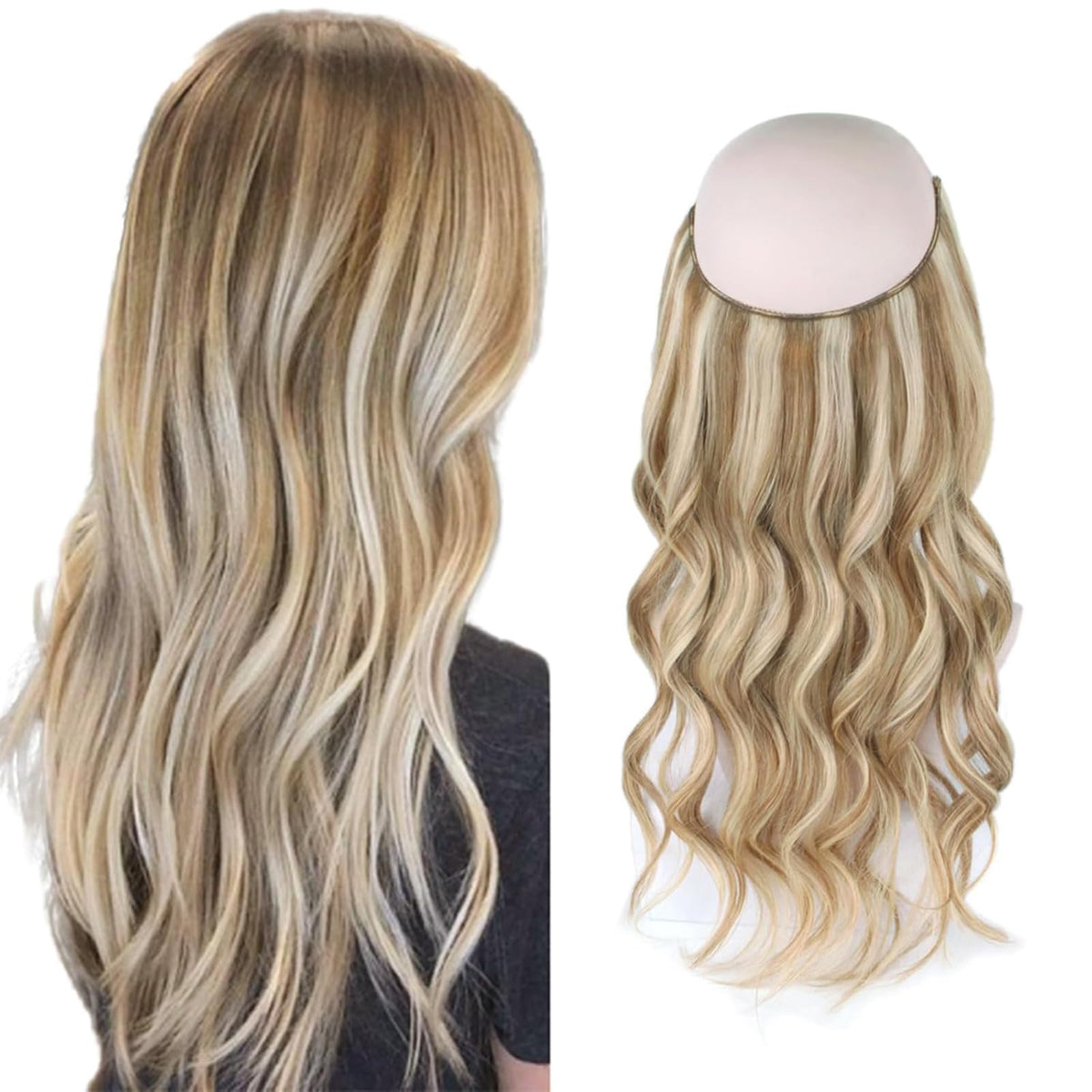 Sassina Invisible Wire Extensions blend naturally with hair for a seamless look.