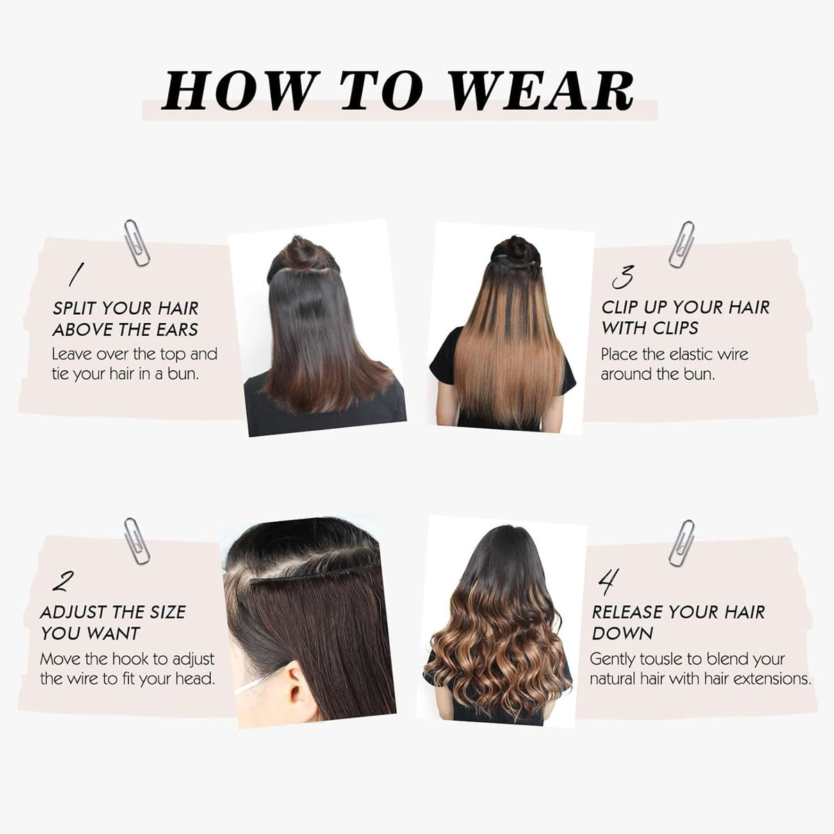 Sassina Length Options 12-22 inches give customizable volume.