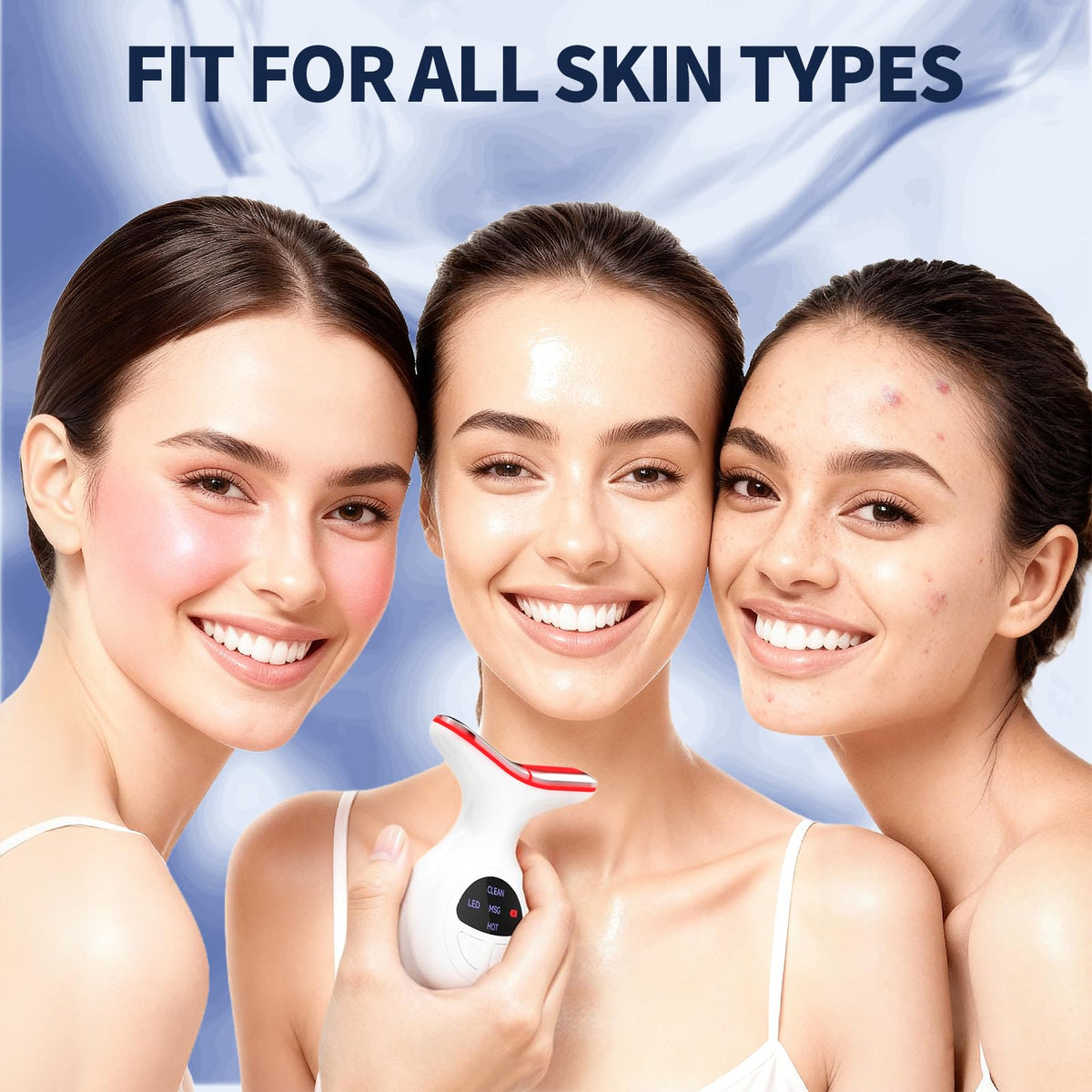 Satdally wireless portable device for at-home skincare on the go
