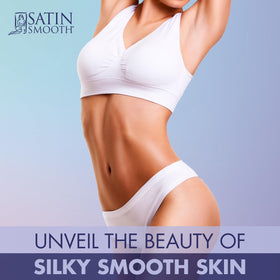 SATIN SMOOTH Amethyst Soft Wax applicator shows precise application for smooth results.