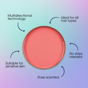 SATIN SMOOTH Ruby Rose hard wax no-strip kit emphasizes mess-free waxing.