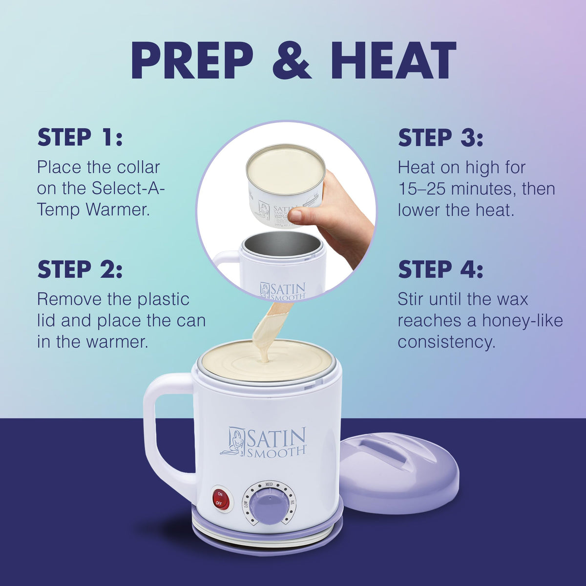 Pre-wax treatment with zinc oxide to soothe skin before waxing.