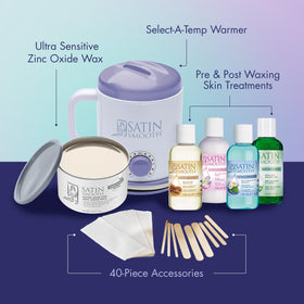 SATIN SMOOTH wax strips enable precise, mess-free removal.