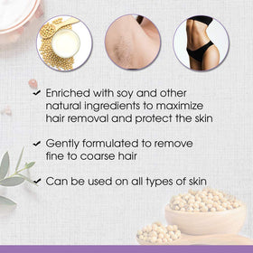 SATIN SMOOTH bikini area waxing image highlighting comfortable, precise removal.