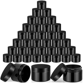 SATINIOR 36-pack plastic jars with lids for compact storage of creams and samples.