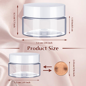 SATINIOR clear plastic jar with lid demonstrating secure seal.