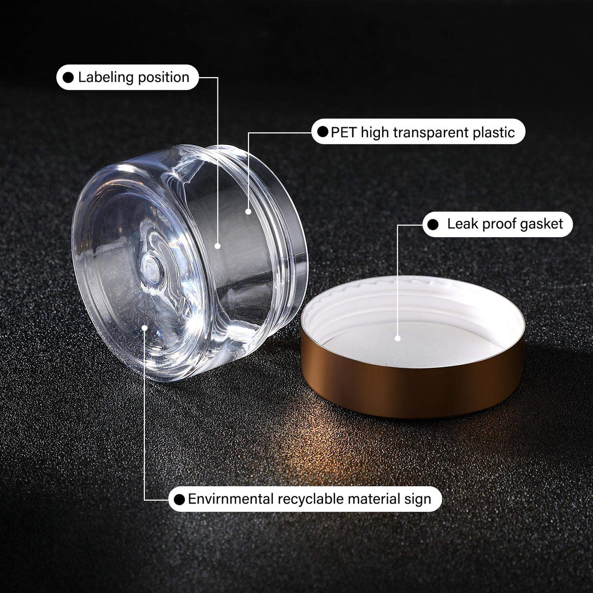SATINIOR cosmetic cream jar 1oz ideal for creams, lotions and samples