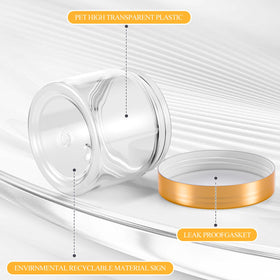 SATINIOR durable plastic jars with lids resist odors and high temperatures to keep formulas stable