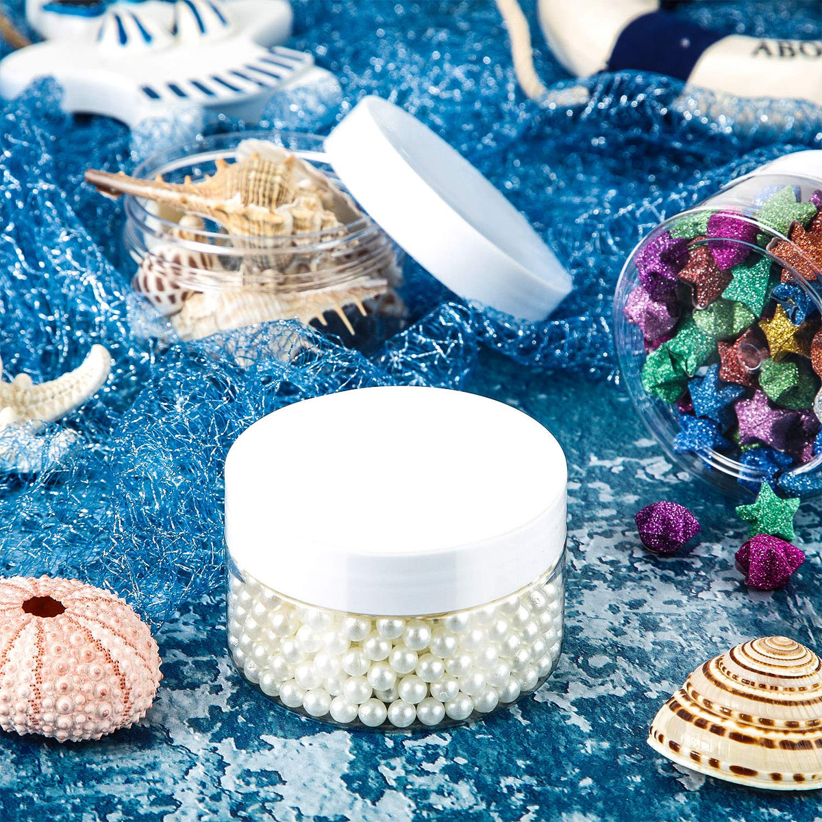 SATINIOR clear jars ideal for condiments, creams, lotions, and DIY products.