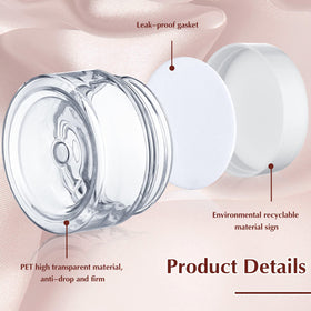 SATINIOR leak-proof cap on 2 oz jar keeps contents safe during transit.