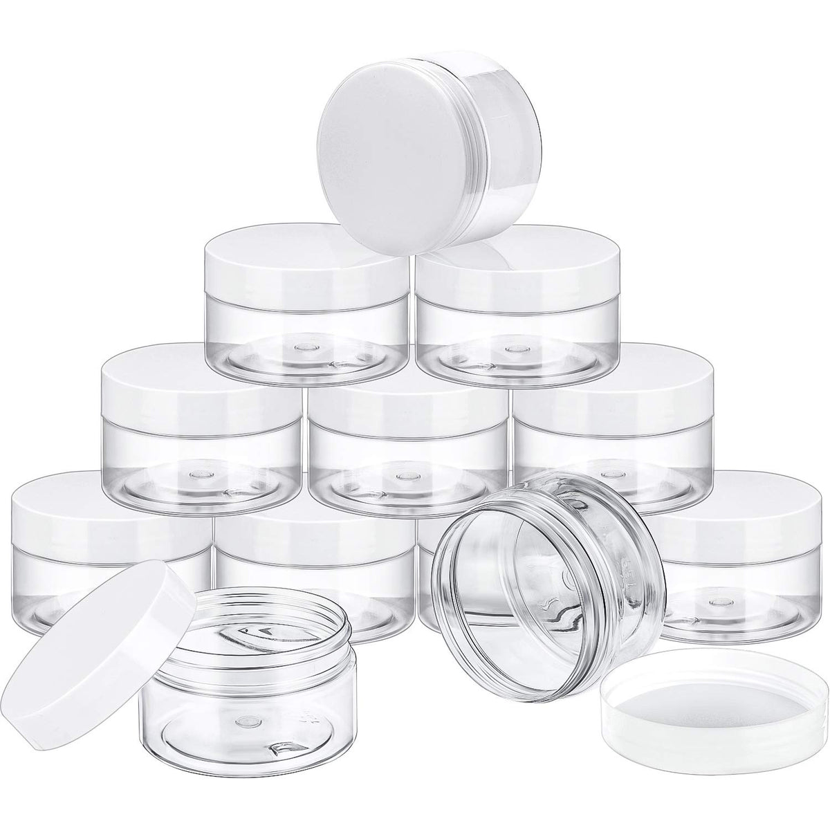 SATINIOR 4-ounce jars provide tidy, stackable organization for busy kitchens.