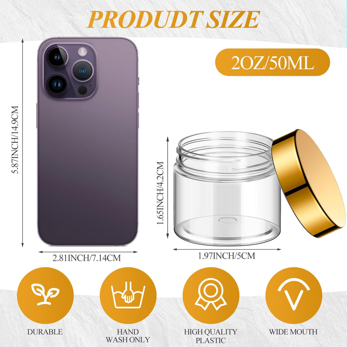 SATINIOR wide-mouth airtight plastic jar lids for secure storage.