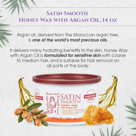SATIN SMOOTH wax spread on skin for gentle, effective removal