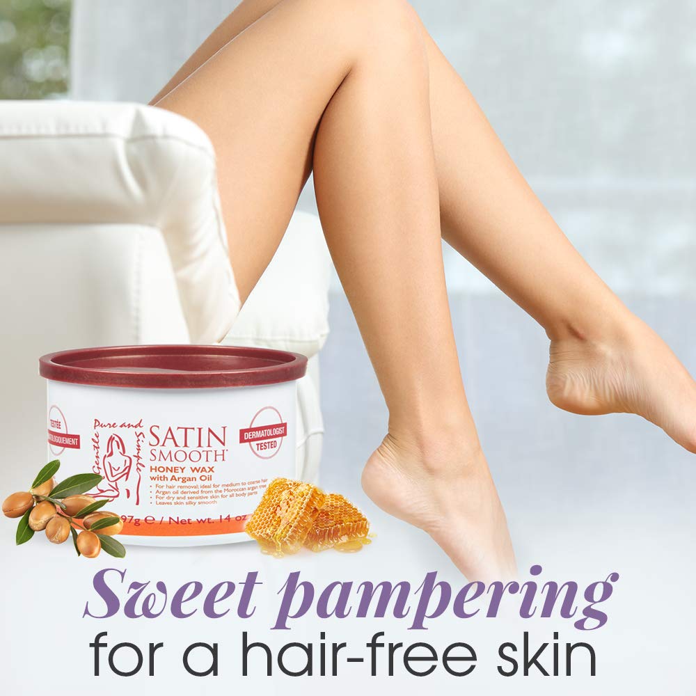 Coarse hair removal on legs with SATIN SMOOTH for a smooth finish