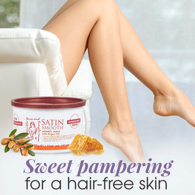 Coarse hair removal on legs with SATIN SMOOTH for a smooth finish