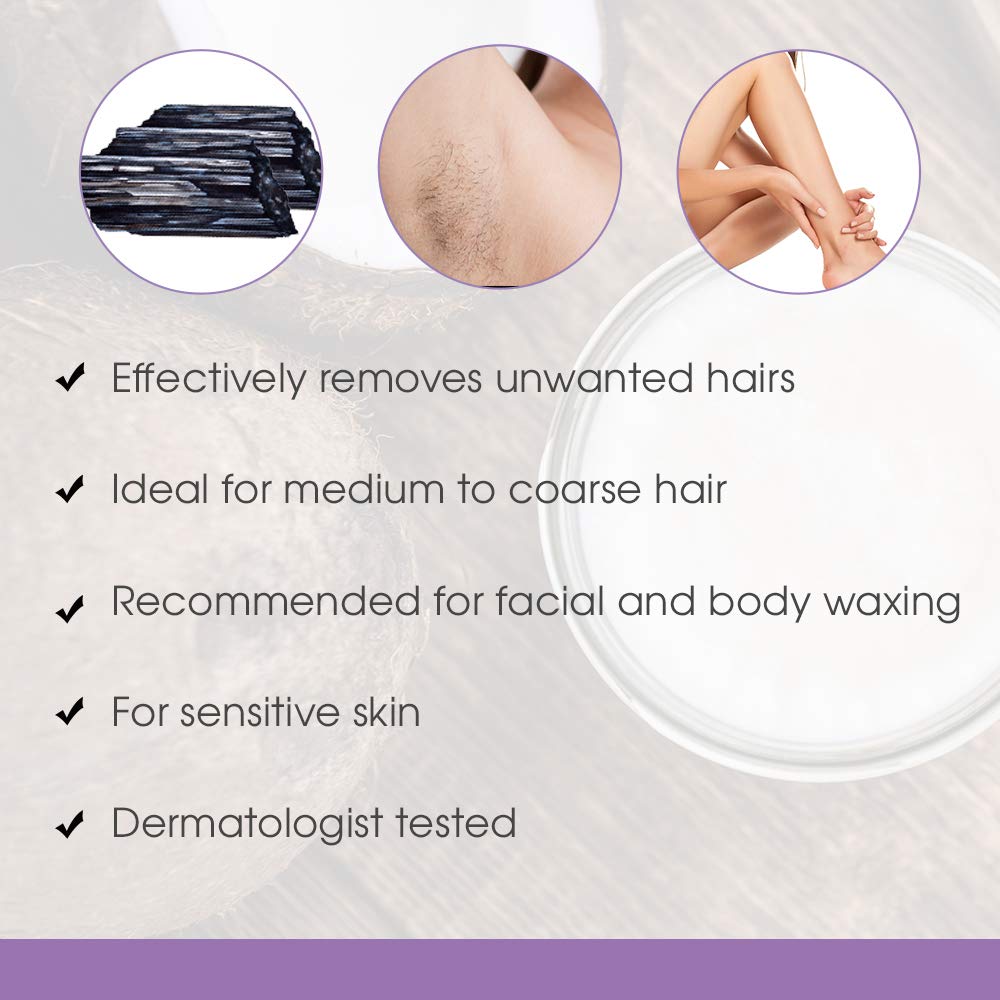 Hands apply the wax on legs and arms for consistent results.