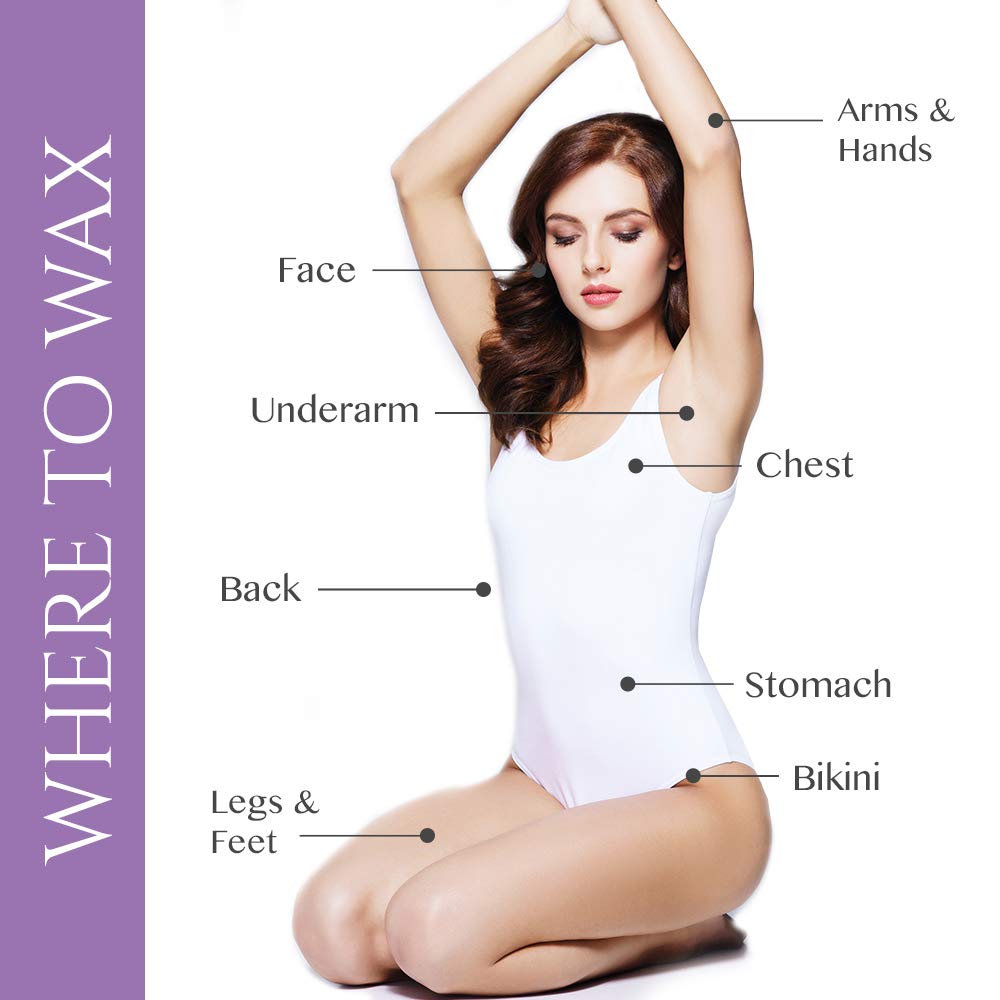 Facial-area waxing close-up demonstrates delicate skin compatibility.