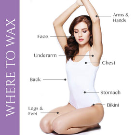 Facial-area waxing close-up demonstrates delicate skin compatibility.