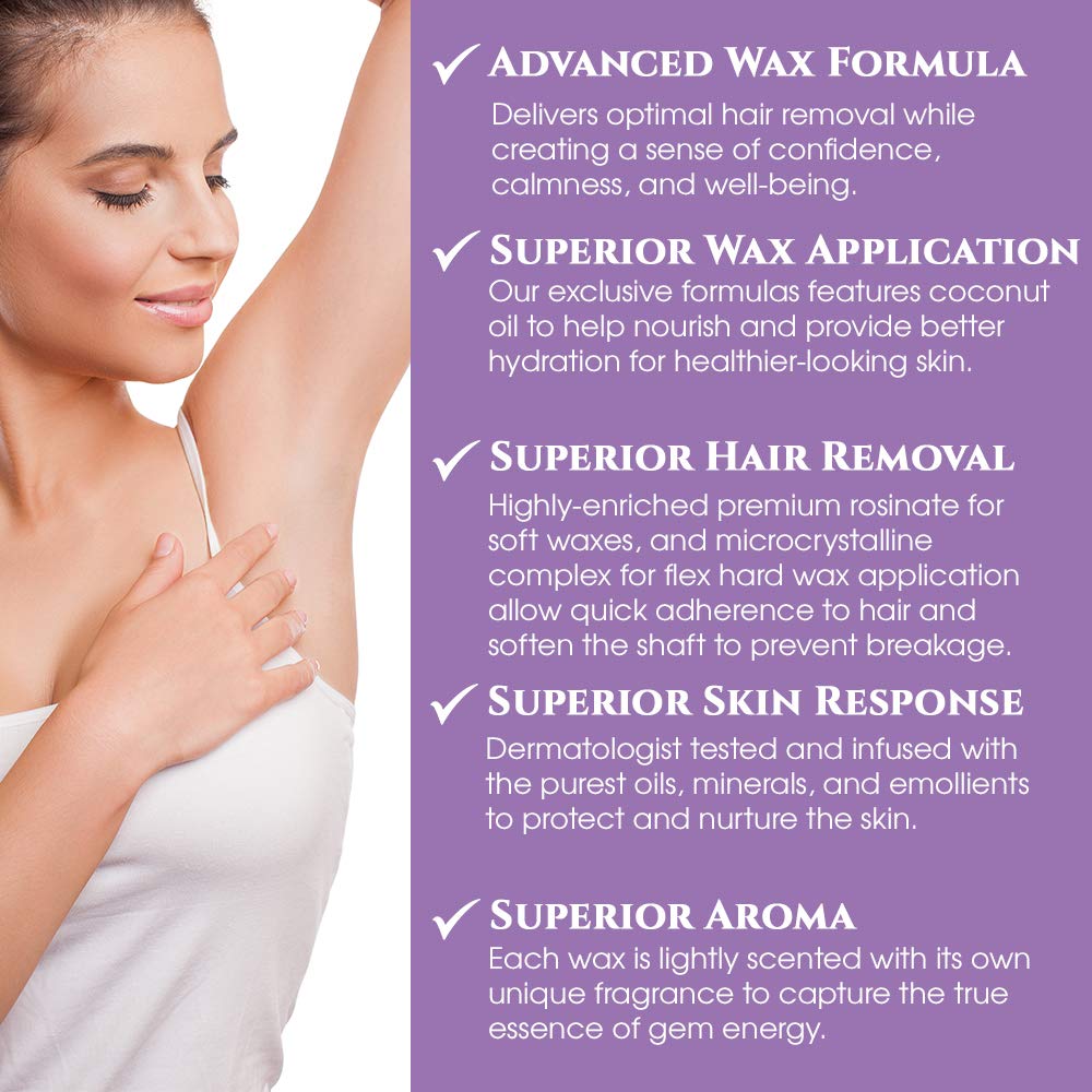 Texture spreads smoothly, ensuring comfortable wax application.