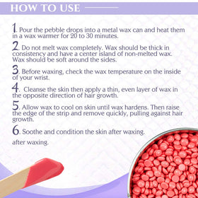 SATIN SMOOTH Wild Cherry Pebble Wax suitable for bikini-area waxing with controlled application