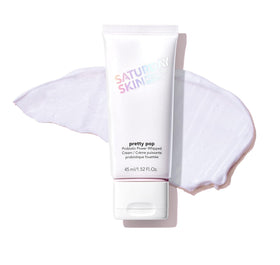 Saturday Skin Pretty Pop whipped cream jar showing rich hydration texture
