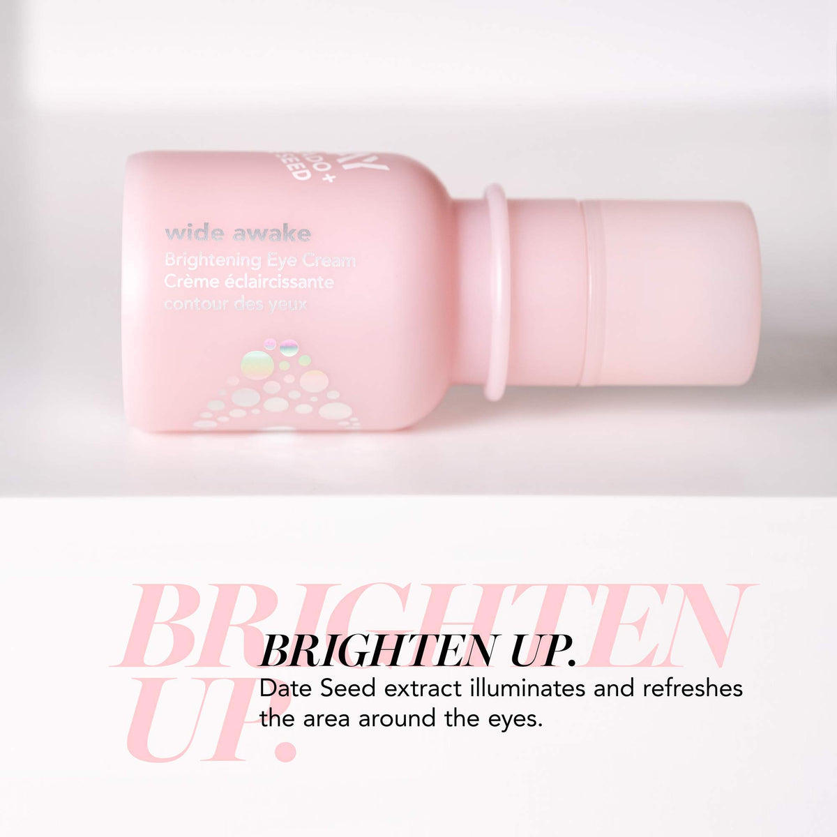 Applying Saturday Skin Wide Awake Eye Cream around the eyes for a refreshed look