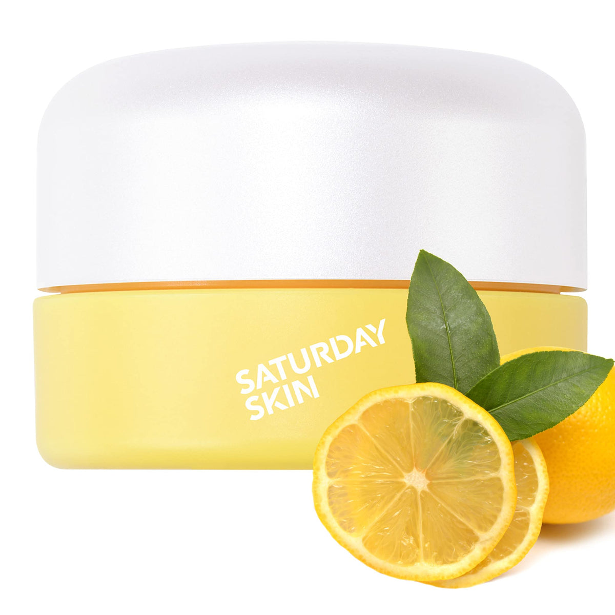 Saturday Skin Yuzu Eye Balm jar closeup showing rich texture