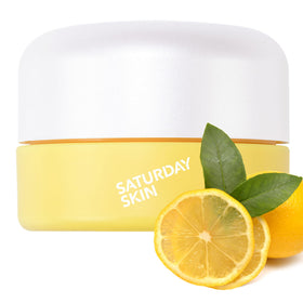 Saturday Skin Yuzu Eye Balm jar closeup showing rich texture