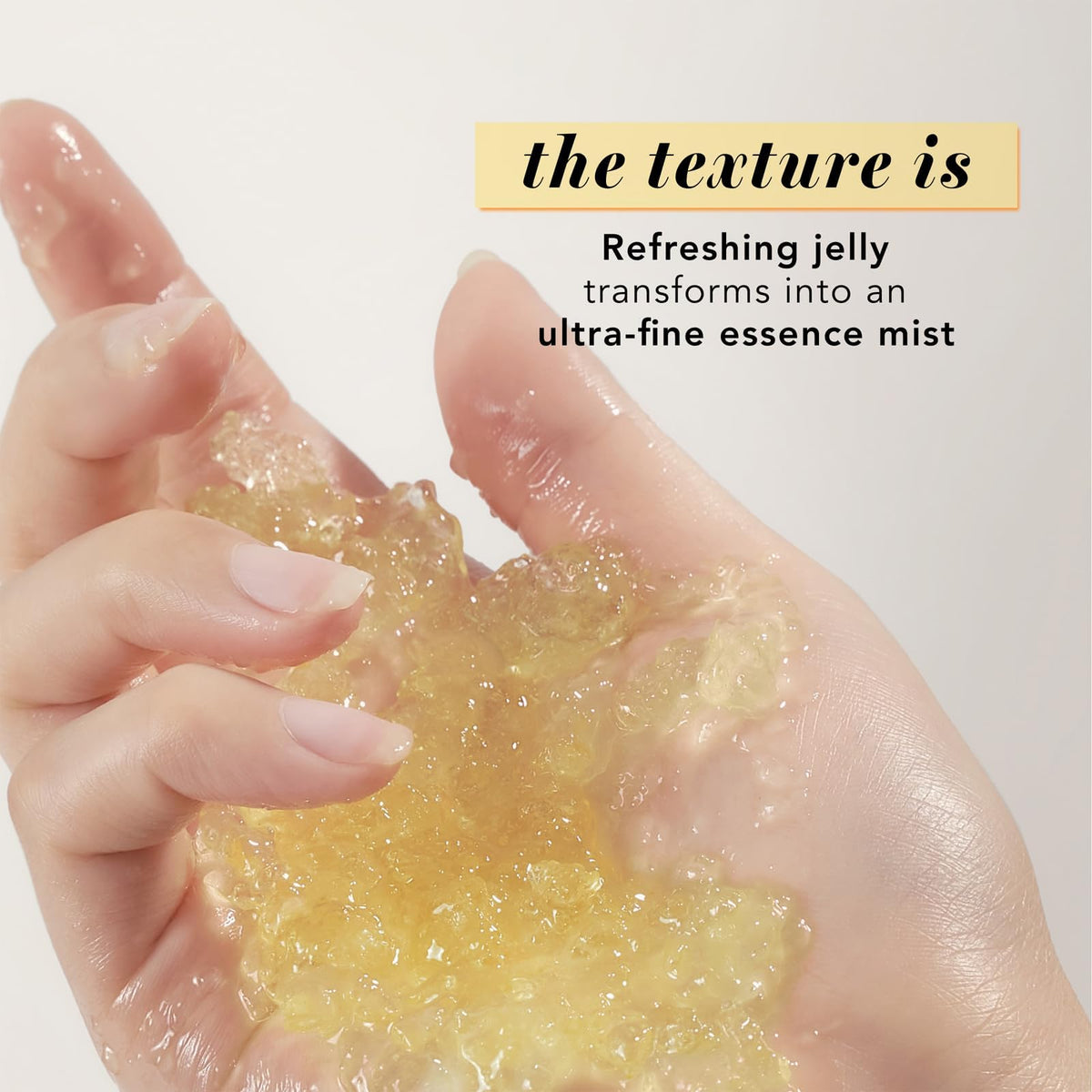 This Jelly Mist mist spritz delivers refreshing hydration on contact.