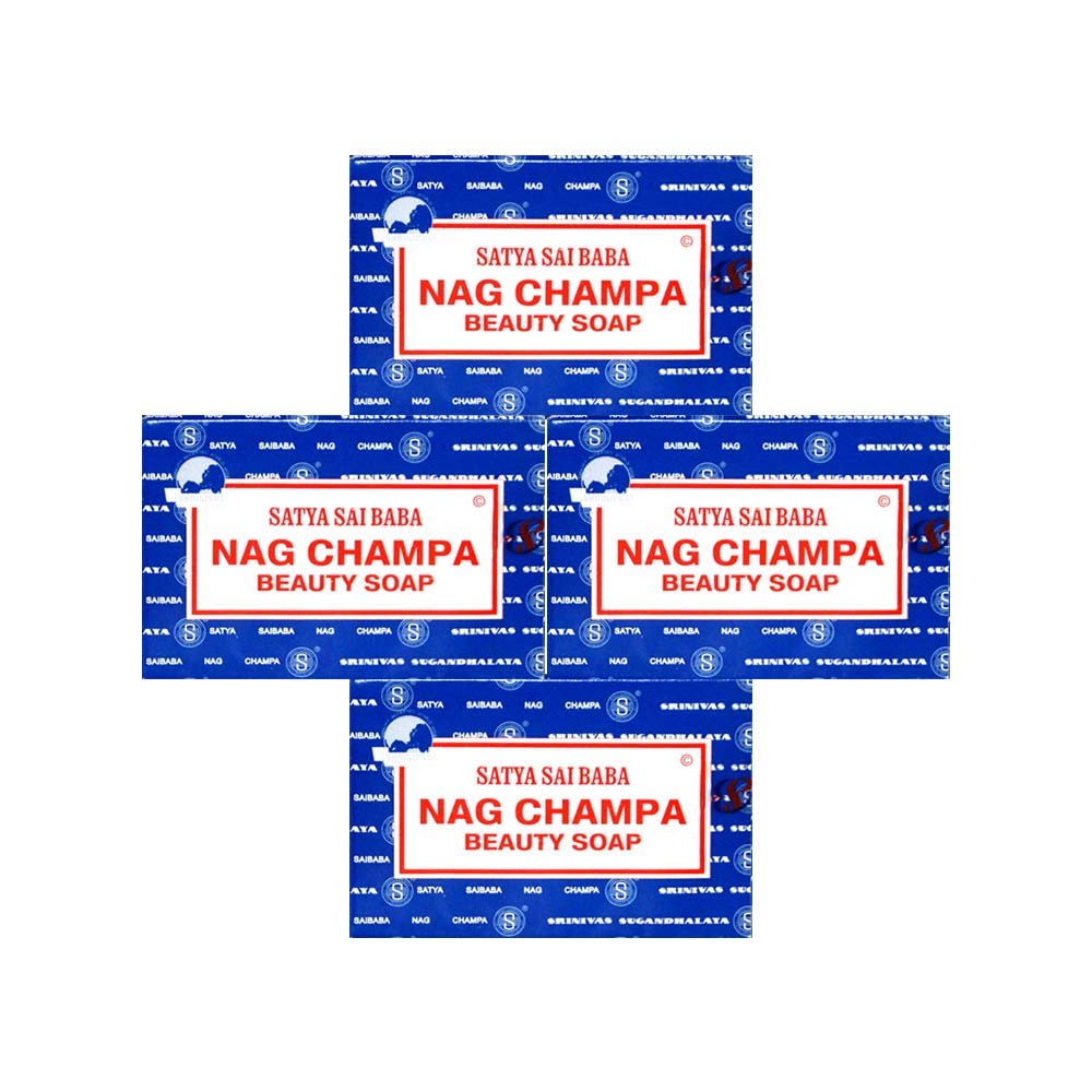 Satya Nag Champa Sai Baba natural soap bar close-up, rich lather for daily cleansing.