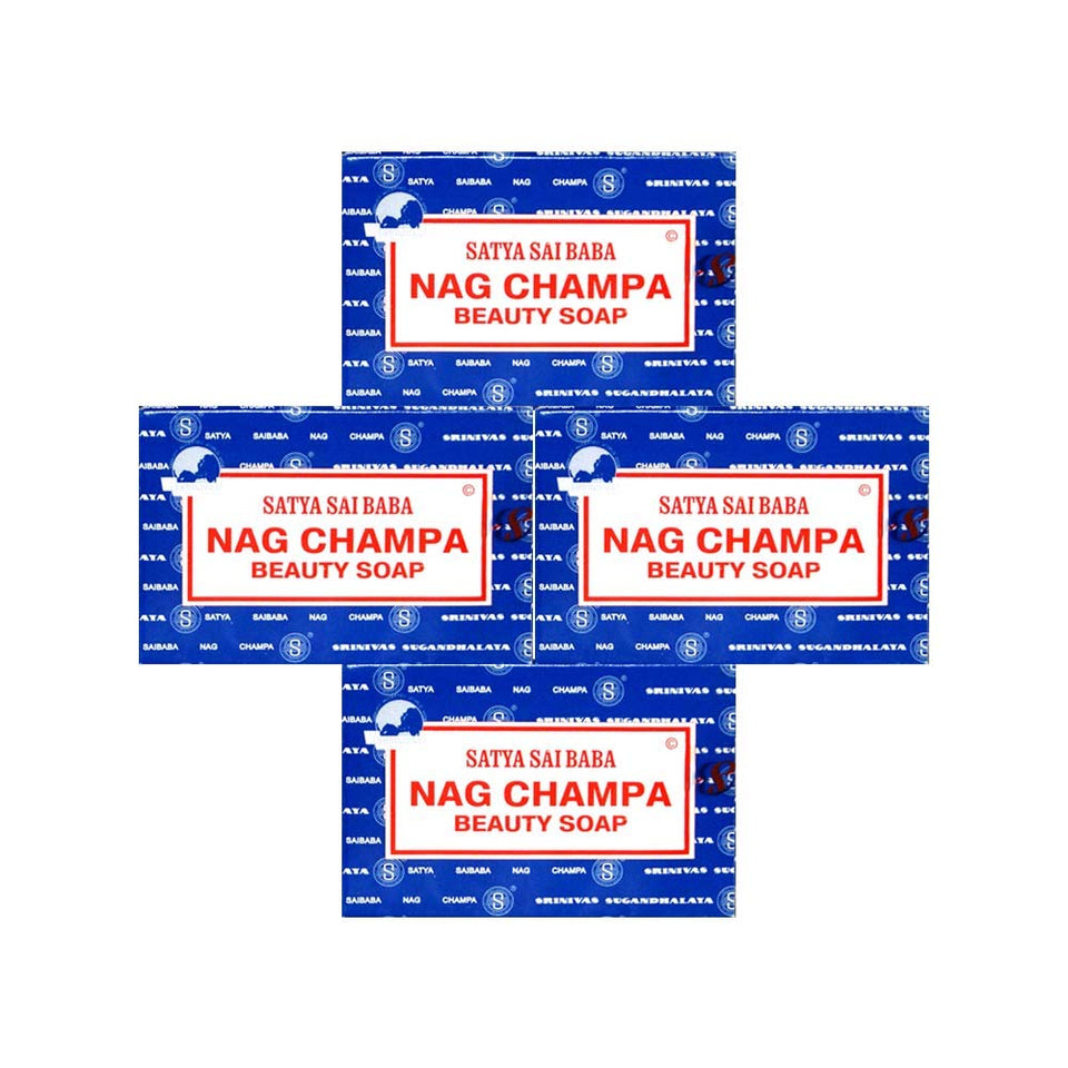Satya Nag Champa Sai Baba natural soap bar close-up, rich lather for daily cleansing.