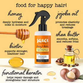 SAUCE Beauty functional keratin and biotin supporting bond repair during daily styling