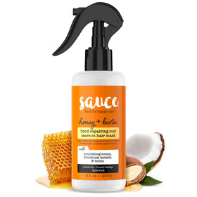 SAUCE Beauty Honey Biotin Bond Repair Mask for curly hair in a jar, rich conditioning for curls