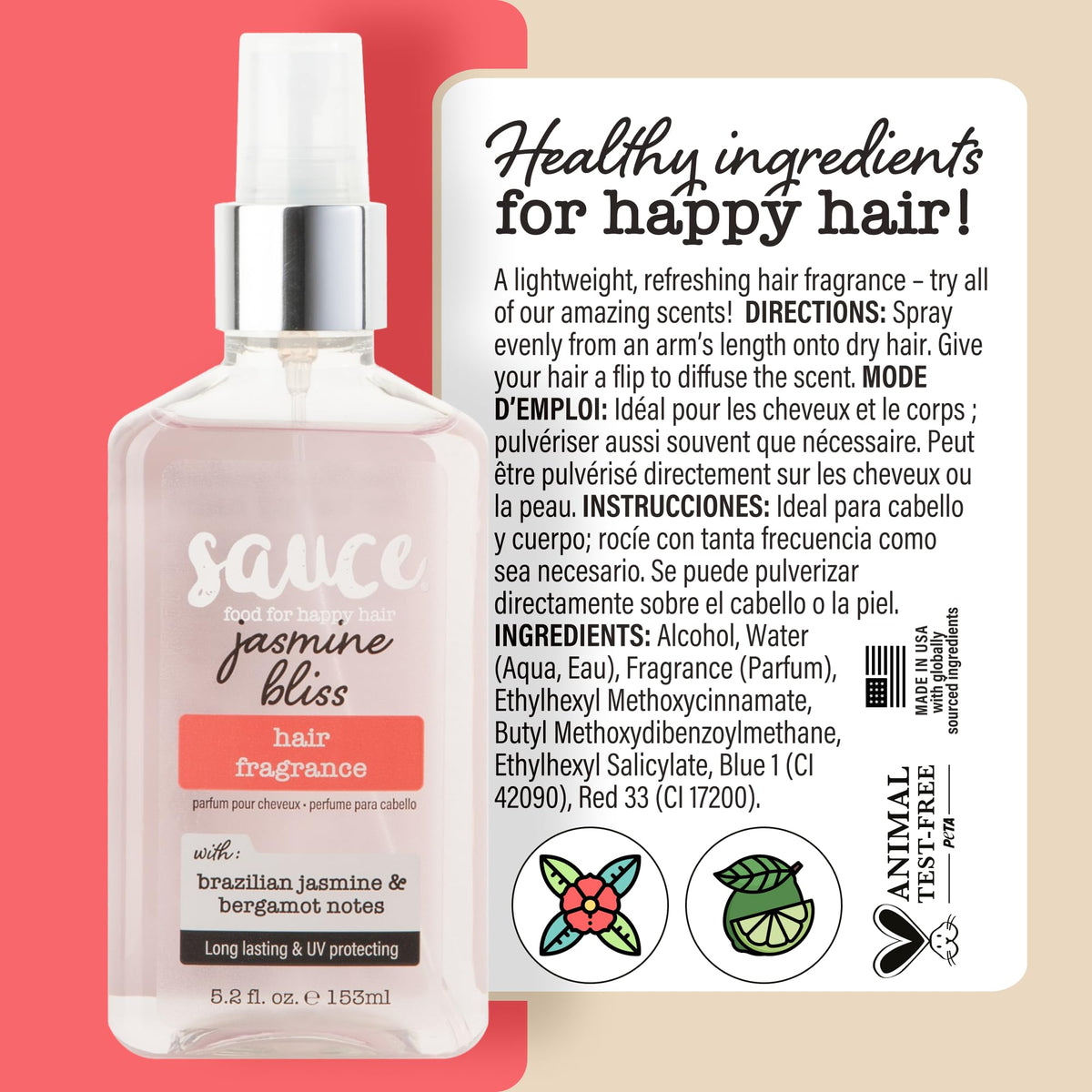 Elegant SAUCE BEAUTY Jasmine Bliss packaging, perfect for gifting