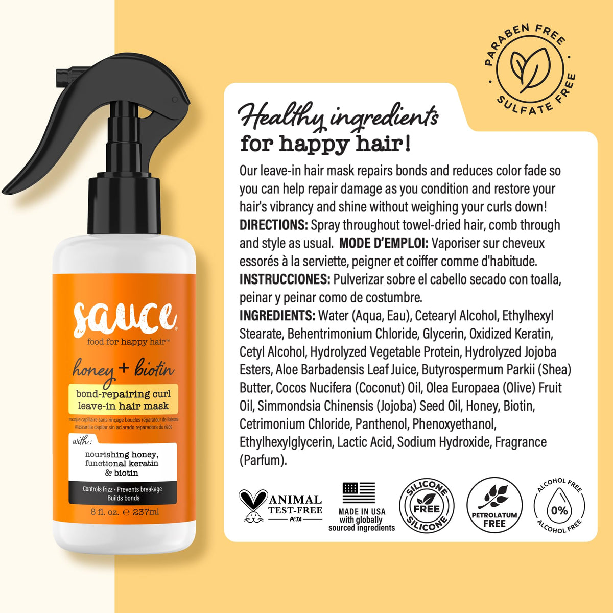 SAUCE Beauty salon-quality care inspired by global flavors for happy hair