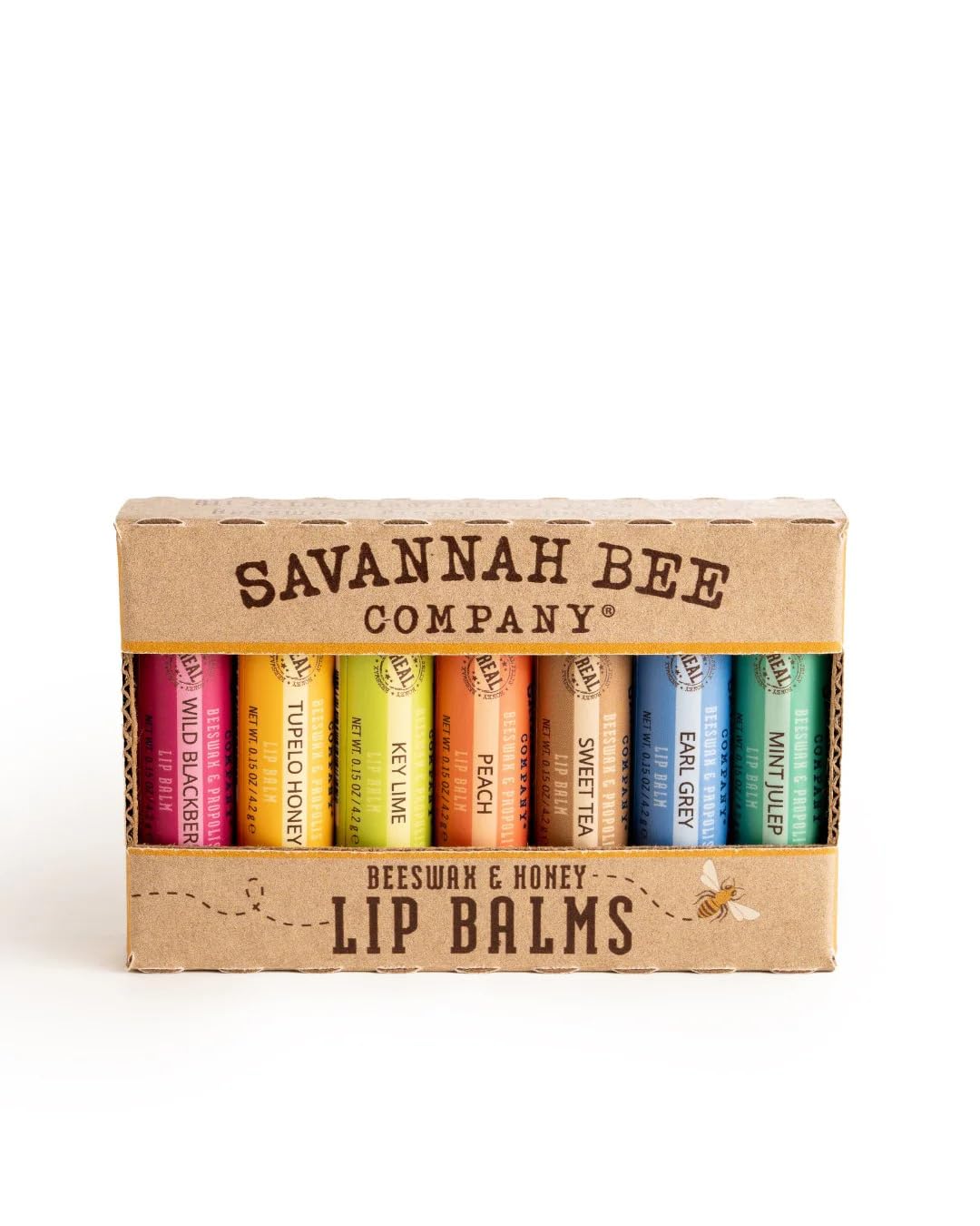 Savannah Bee lip balm set close-up for long-lasting hydration