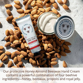Fresh fragrance from almond oil, peach kernel oil, and raw honey.