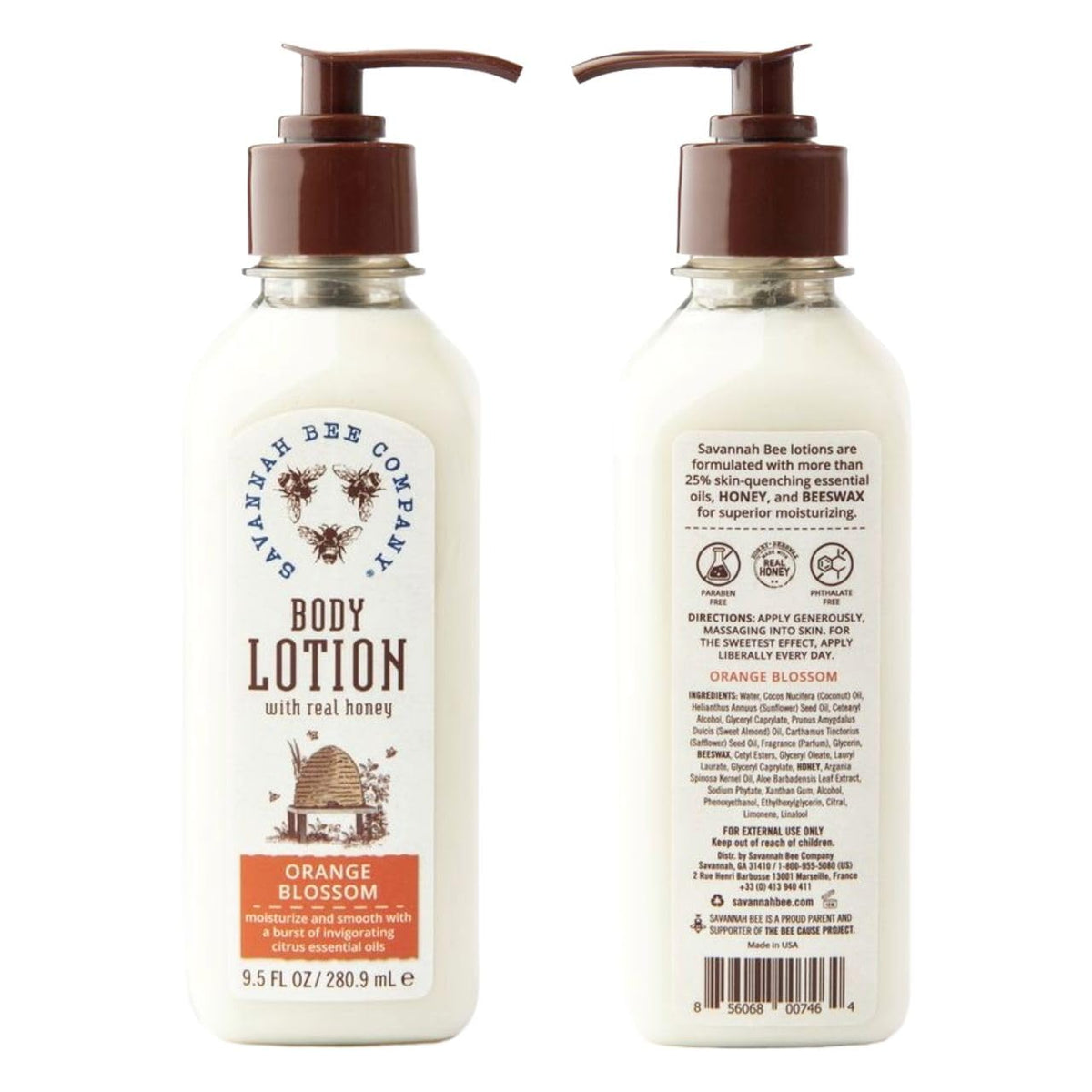Cruelty-free badge on Savannah Bee Honey Body Lotion bottle