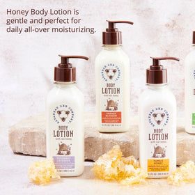 Savannah Bee Honey Body Lotion lemongrass spearmint bottle for bright, refreshed skin