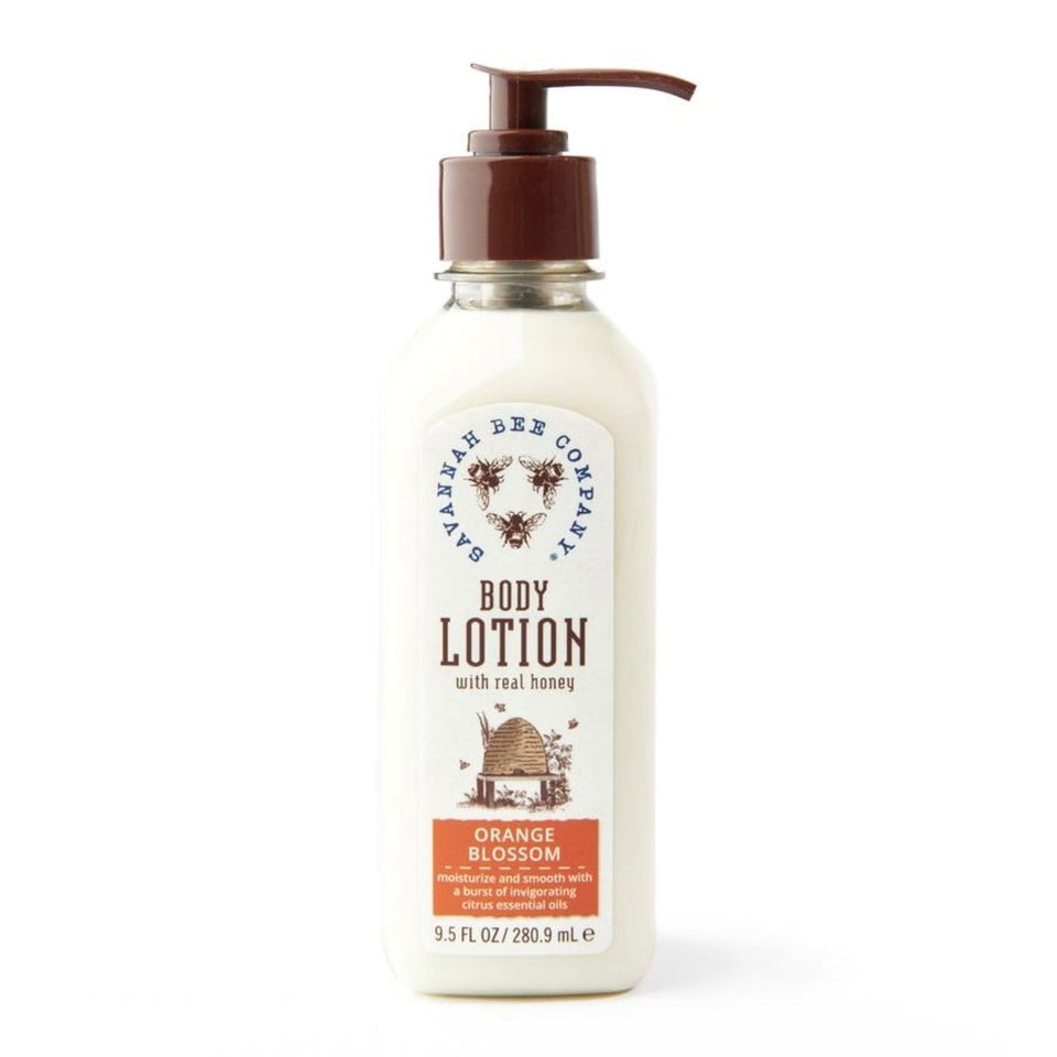 Savannah Bee Honey Body Lotion orange blossom bottle for nourished skin