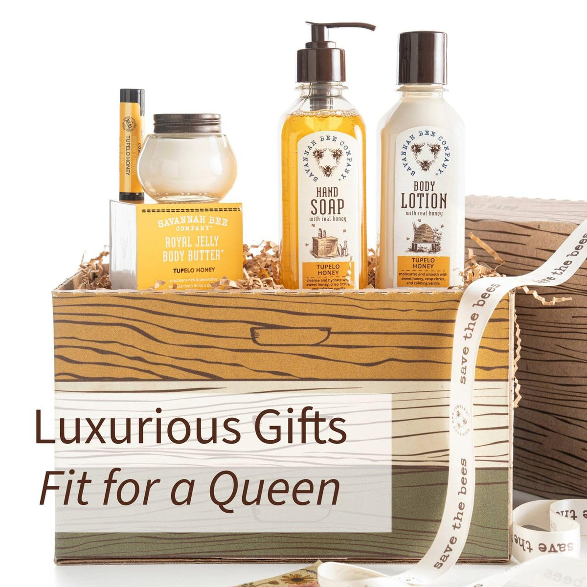 Savannah Bee Company bottle close-up emphasizes premium quality and skin-friendly formula.