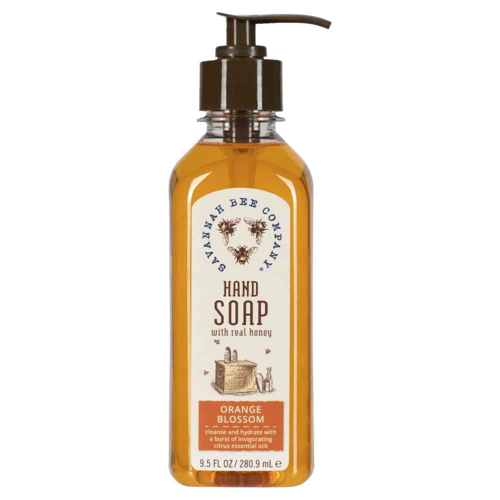 Savannah Bee Company hand soap bottle with citrus splash for a refreshing cleanse.